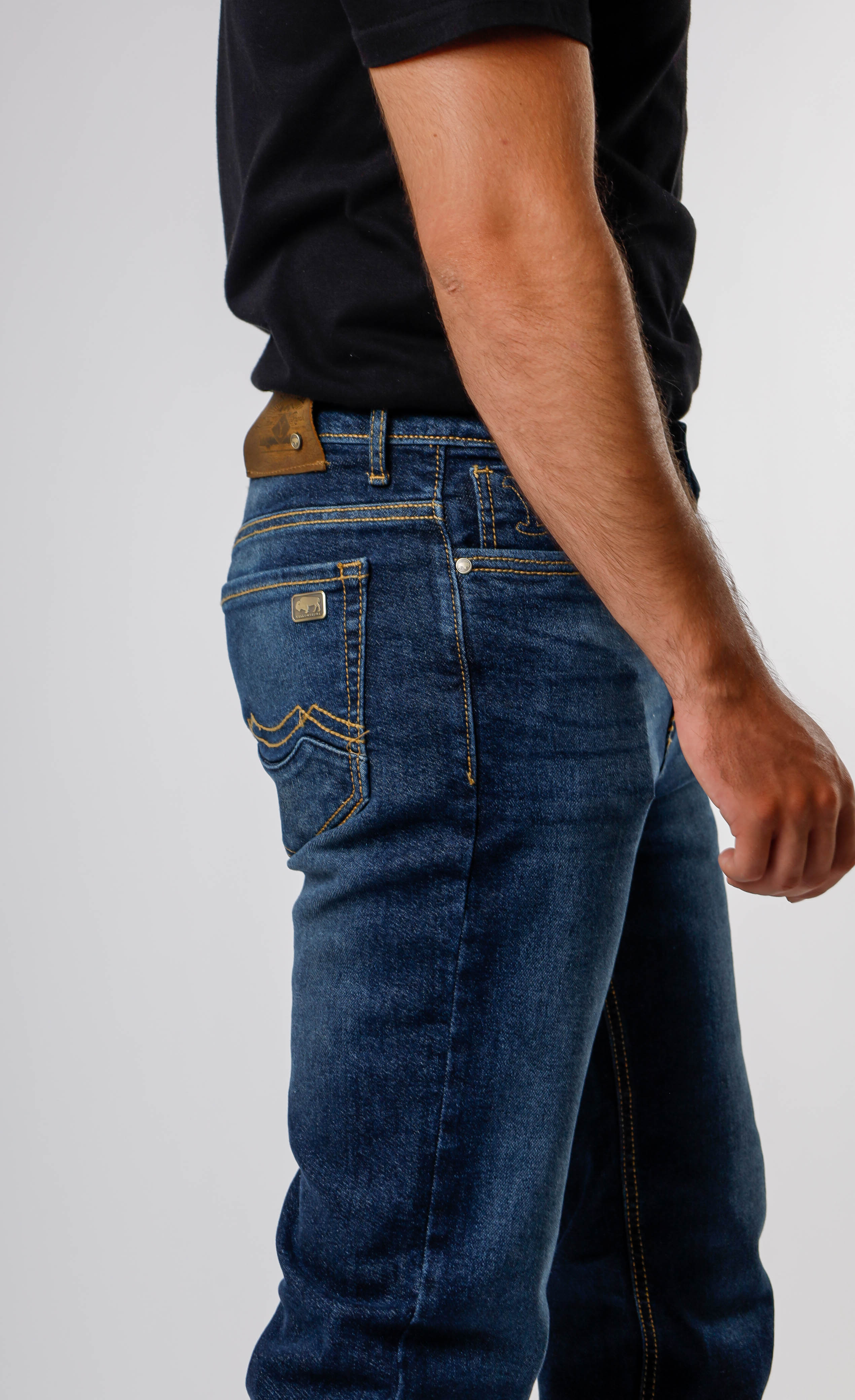 Yellowstone Straight Dutton Jeans (Dark Stone Overdye)