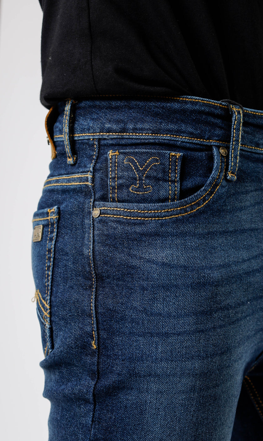 Yellowstone Straight Dutton Jeans (Dark Stone Overdye)