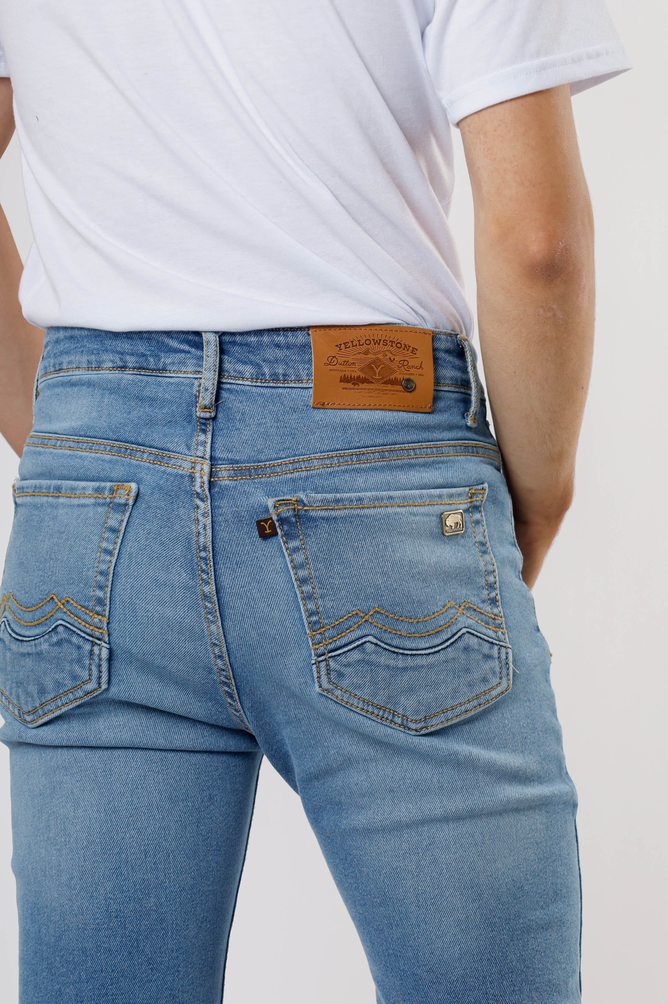Yellowstone Slim Dutton Jeans (Bleach)