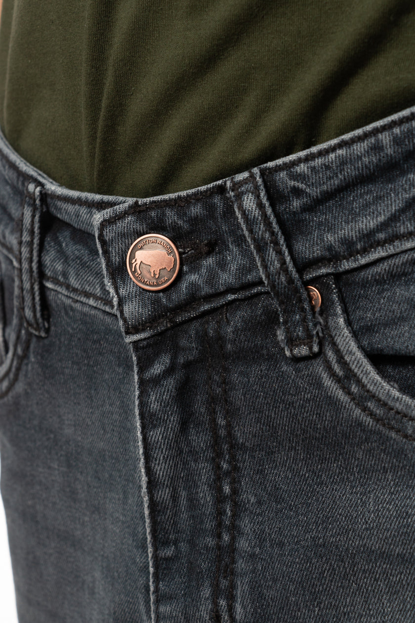 Yellowstone Slim Dutton Jeans (Gray)