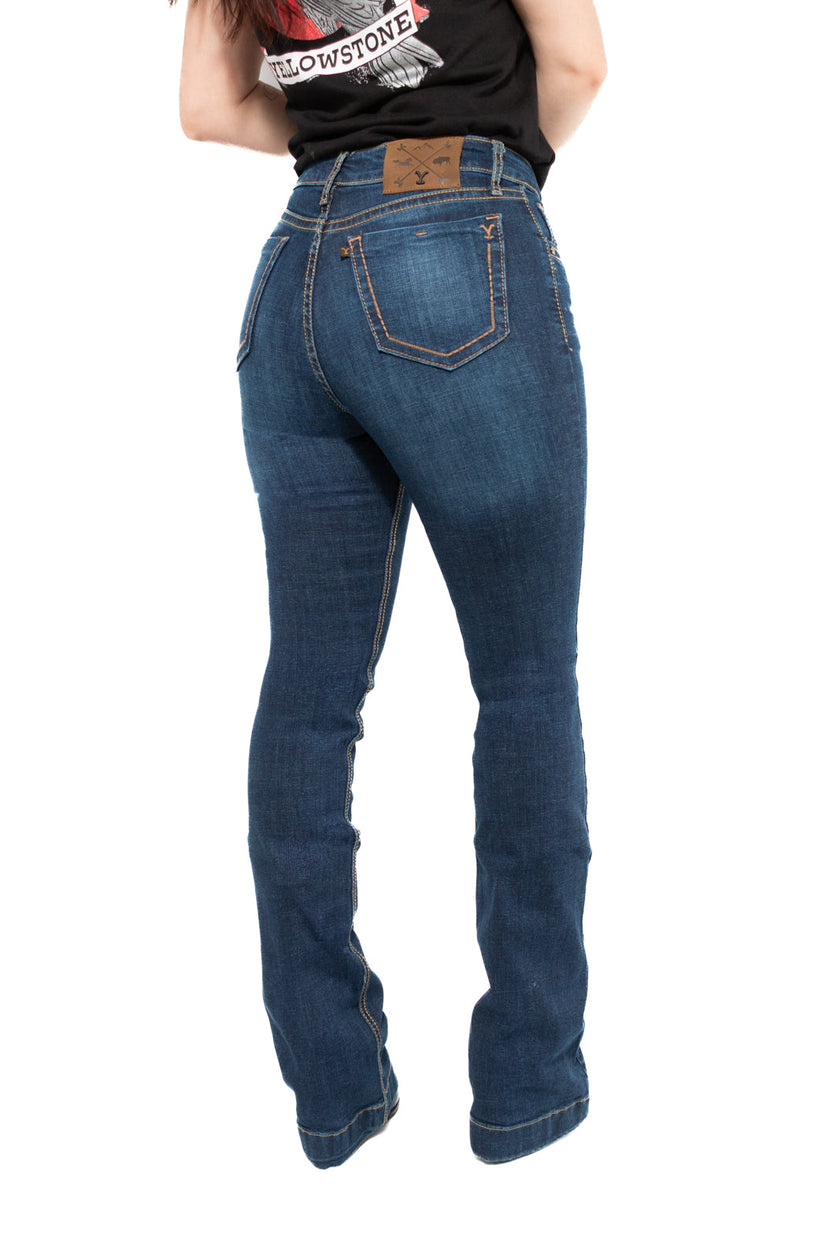 Yellowstone Flare Dutton Jeans (Double Stone)