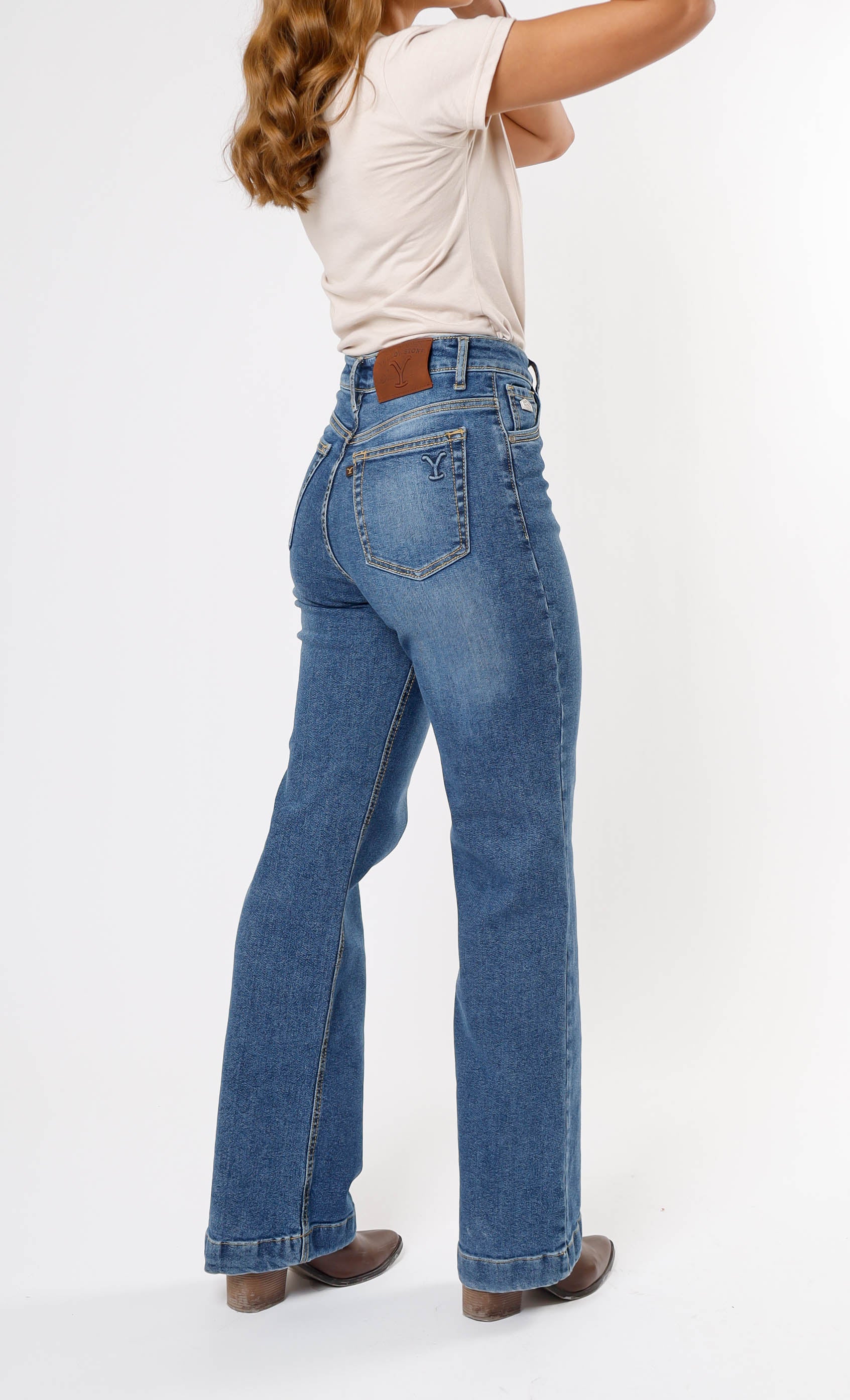 Yellowstone Wide Dutton Jeans (Double Stone)