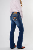 Pantalón Dama Toro Flores Bordado Y25JDY001 Dark Stone