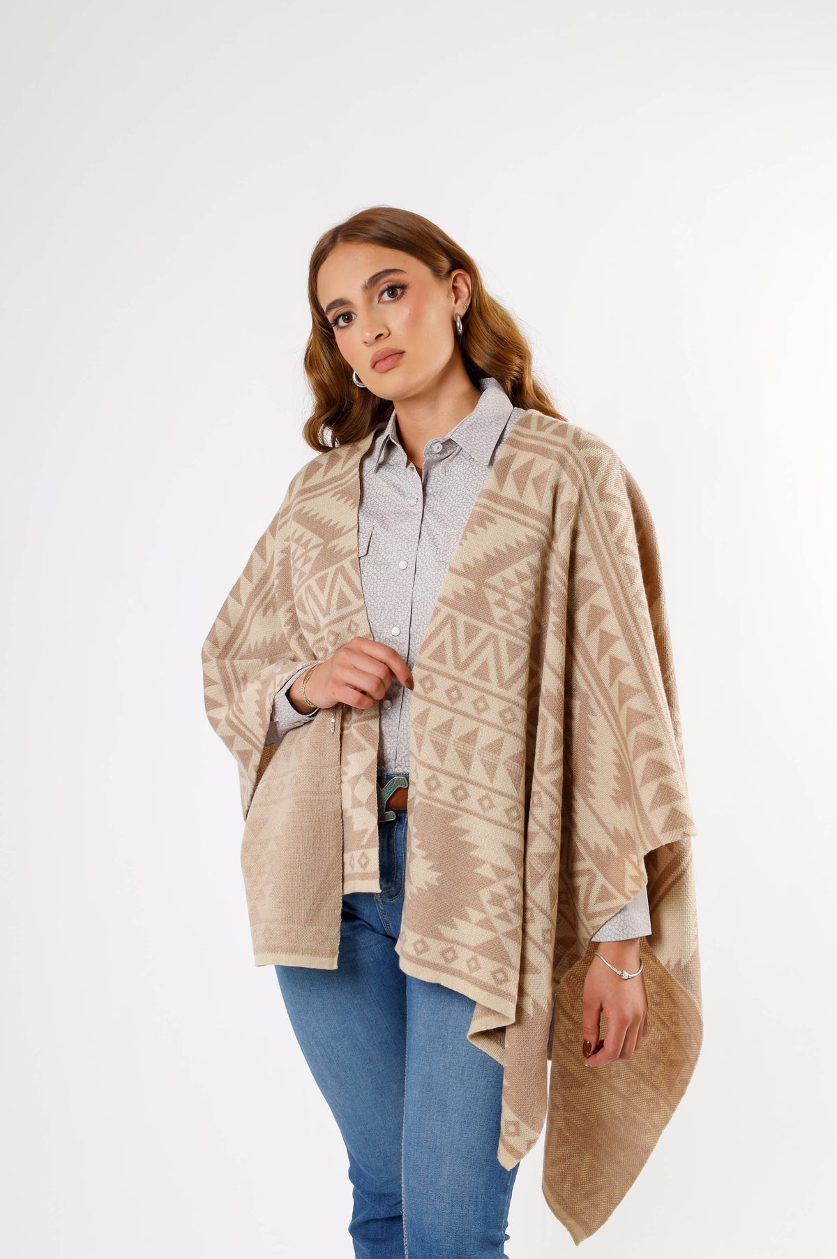 Poncho Beige Yellowstone