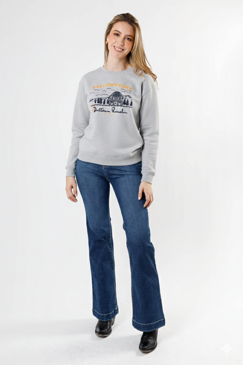 Sudadera Yellowstone Bunkhouse Jaspe