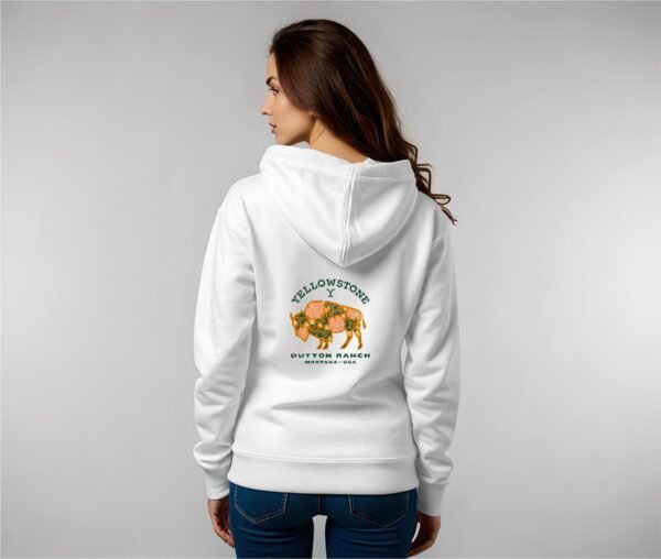 Y25HDY002_B Hoodie Yellowstone Buffalo